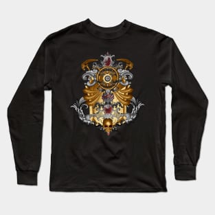 Elegant decorative shield with skull Long Sleeve T-Shirt